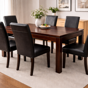 Chocolate Dining Set with Chairs