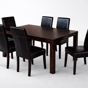 Dining Table Set (6 & 8 Seater Options – Dark Finish)