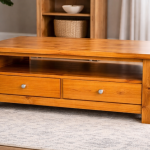 Solid Wooden Coffee Table with Drawers