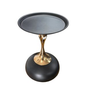 Modern Side Table – Black & Gold