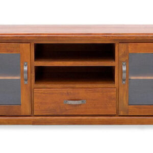 Felton Classic Wooden TV Unit with Glass Doors