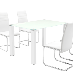 Glass Dining Table Set with Chairs